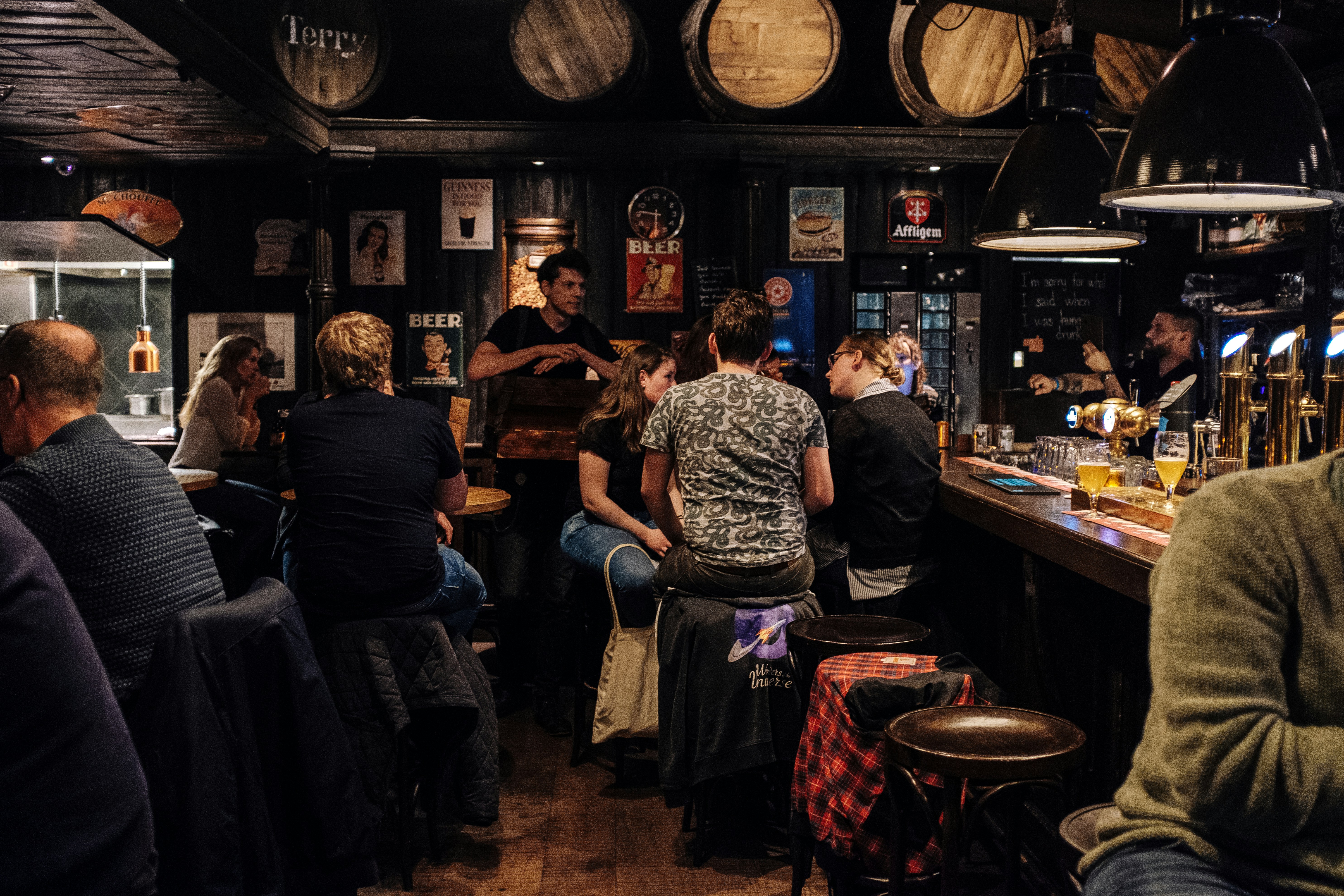 people in a traditional pub