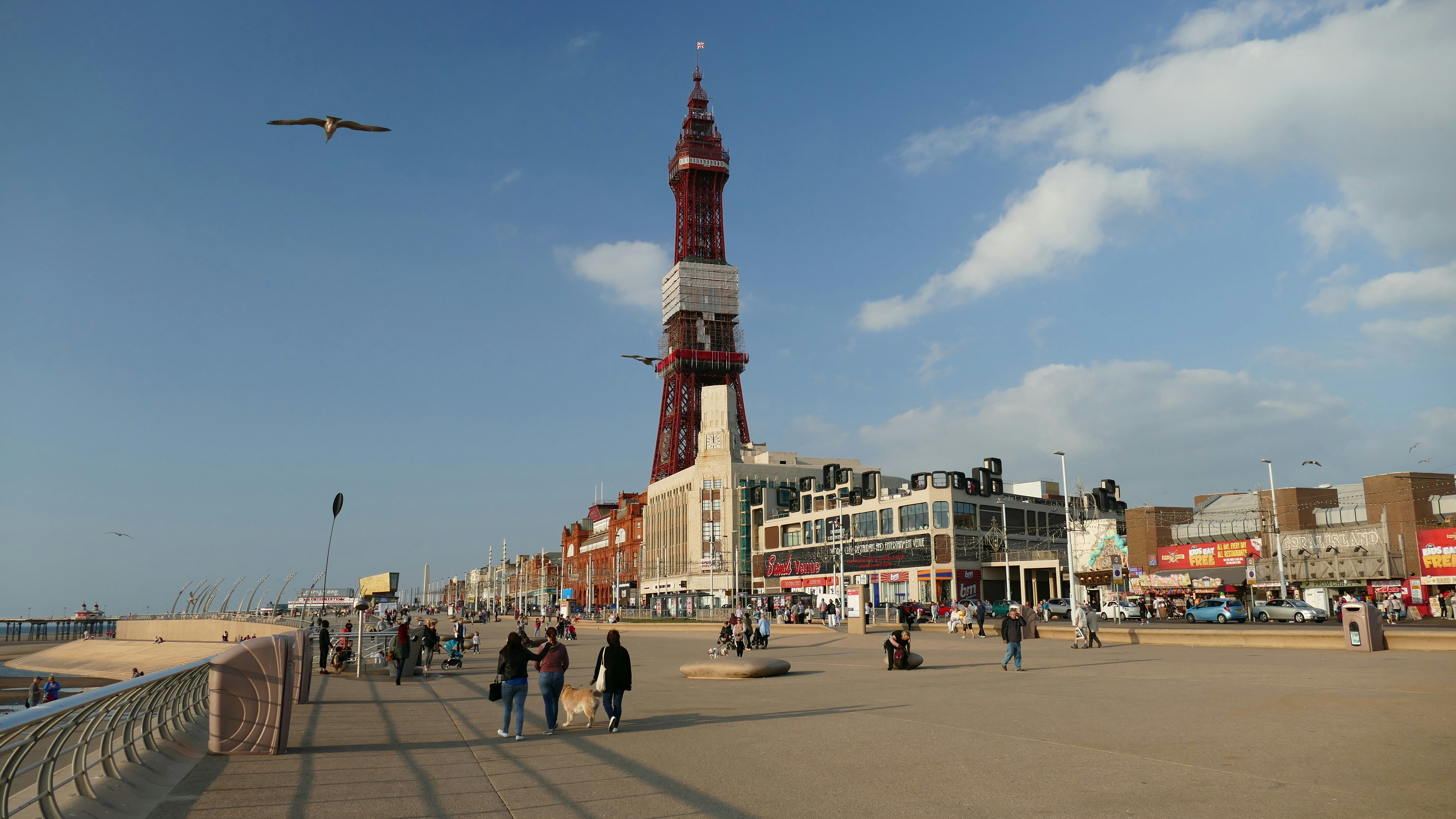 view of Blackpool beach front