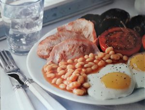 plate of cooked food 