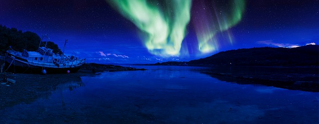 Beautiful Night Sky over a river in Scotland 