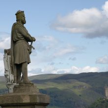 statue over looking hills