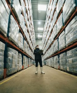 warehouse shelves 