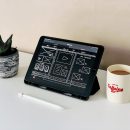 wireframe web design on a tablet
