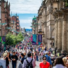 people in a Glasgow High Street