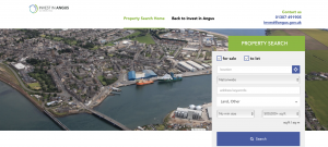 Invest in Angus website search page 