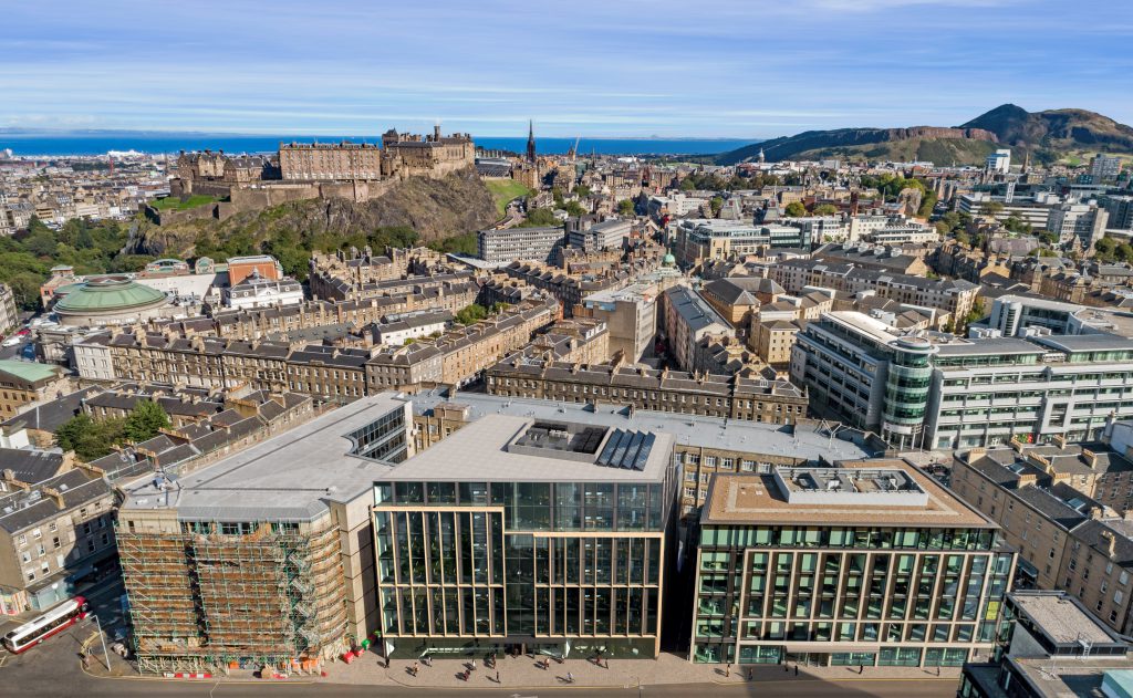 aerial view of 30 Semple Street, Edinburgh