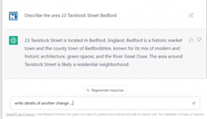 Chat GPt location description 
