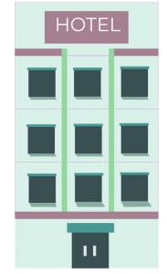 Hotel front vector image 
