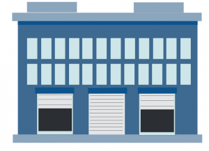 warehouse front vector image 