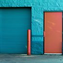 door to a warehouse with shutter