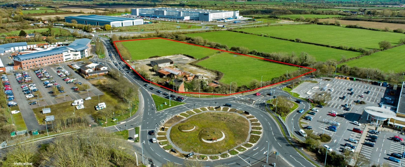 piece of land with redline around it 