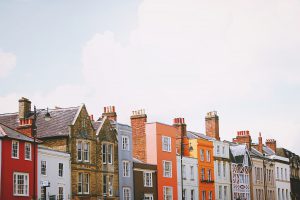 a row of buildings 