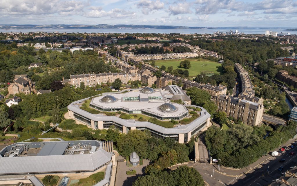 office building aerial view
