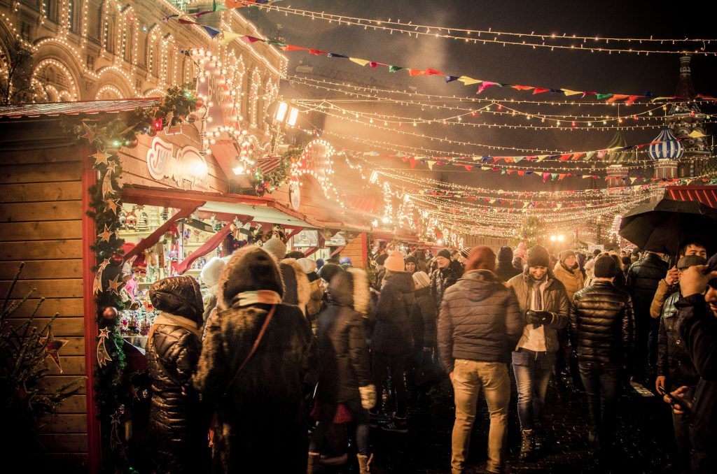 christmas market stalls 