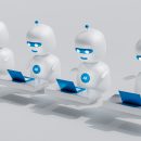 a group of white robots