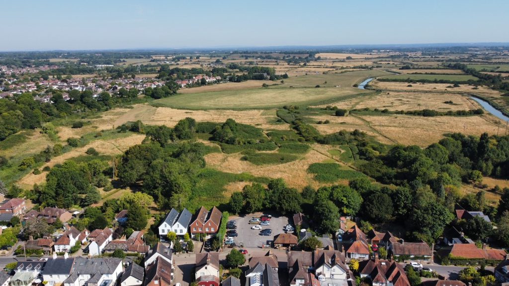  aerial view of land 