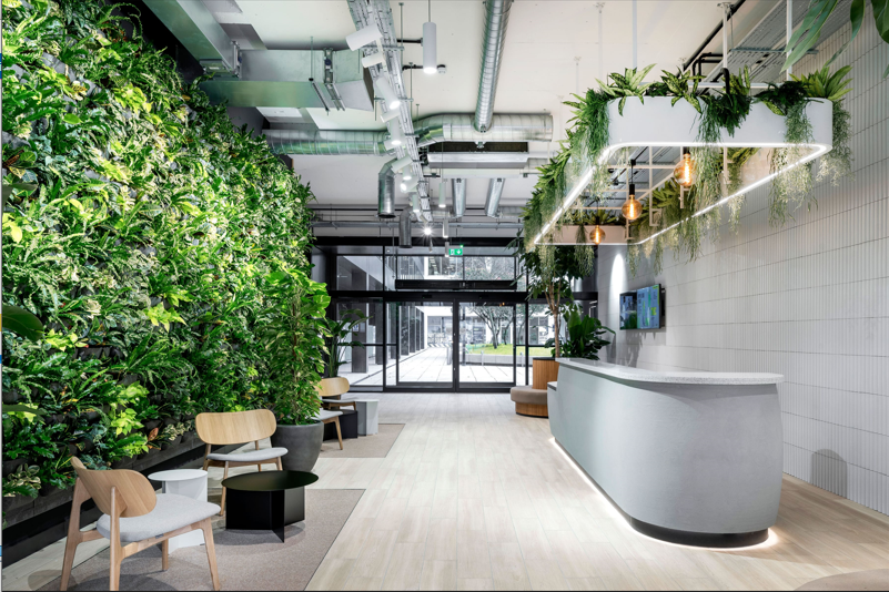 living wall in office space