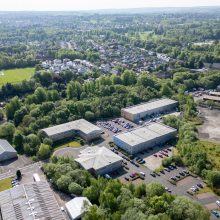 aerial view of business park
