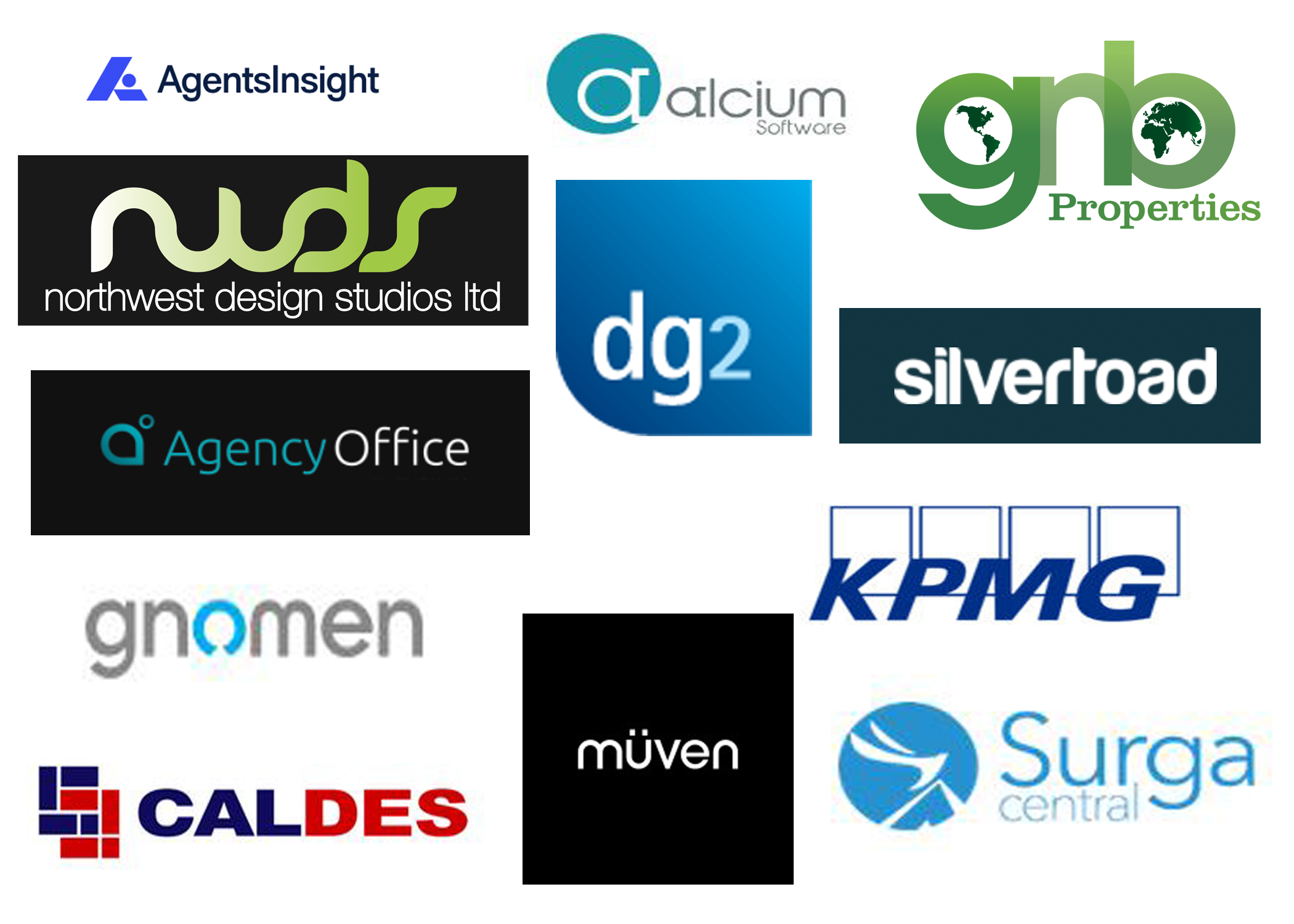 compilation of company logos