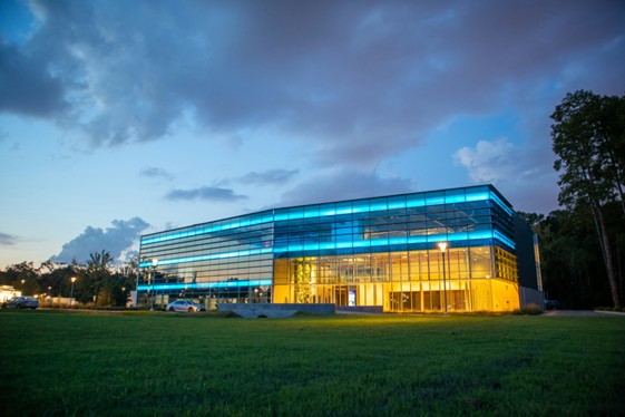 detached glass office building