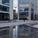 office blocks beside water