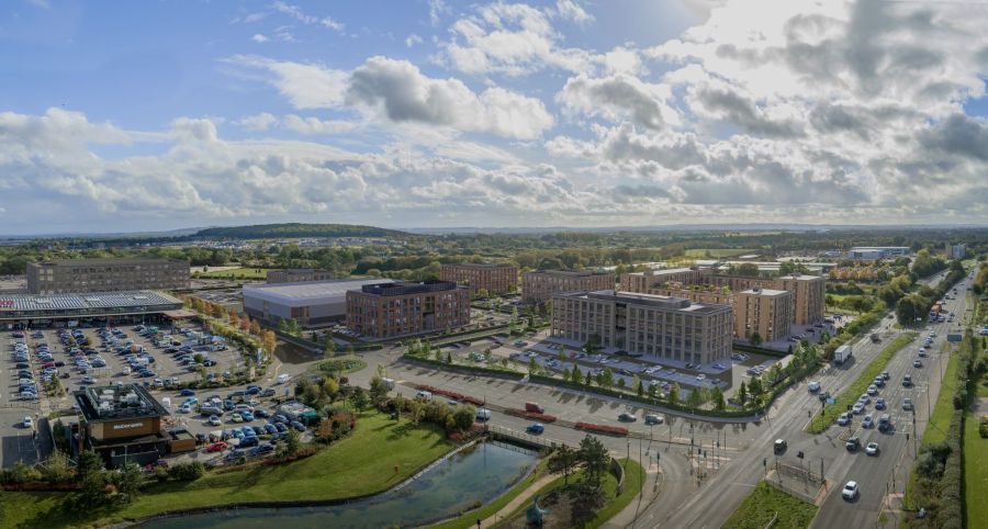 Panaroma of industrial park 