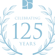 D&D blue logo for 125 years