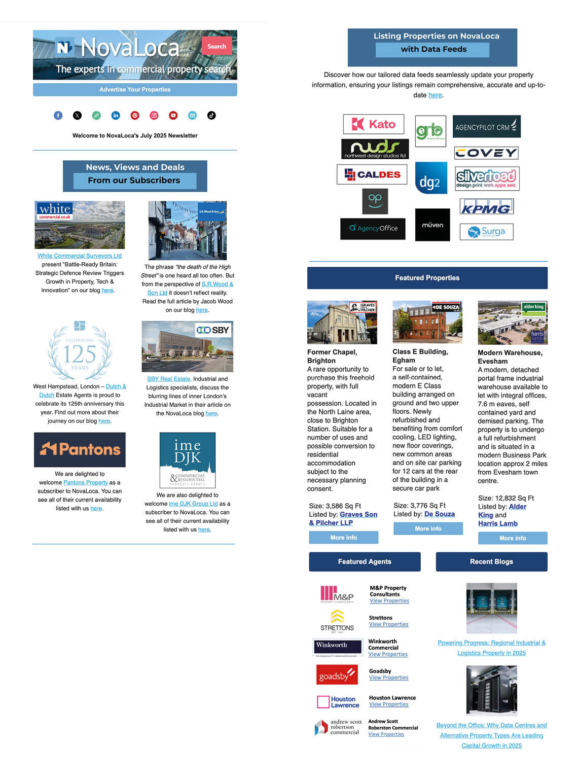 July 25 newsletter sheet 