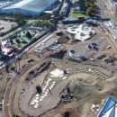 aerial view of a site being developed.