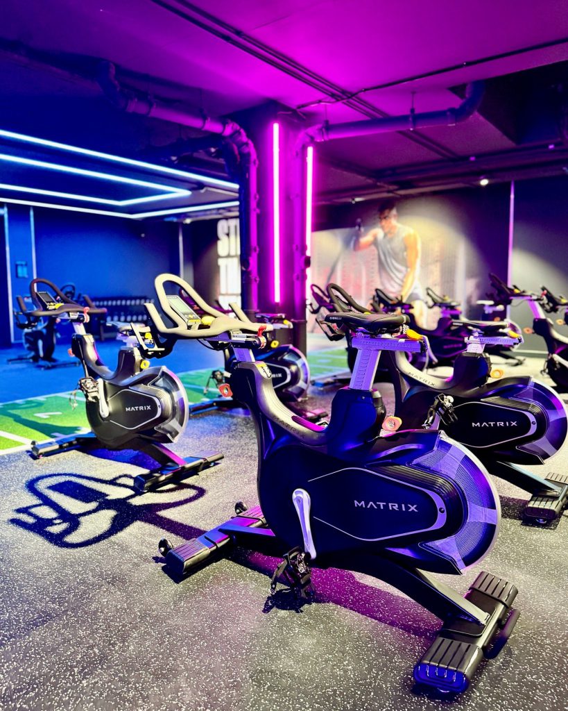 exercise bikes in a gym