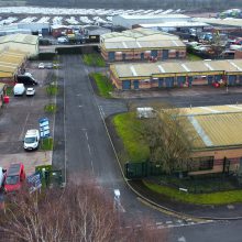 Industrial estate aerial view