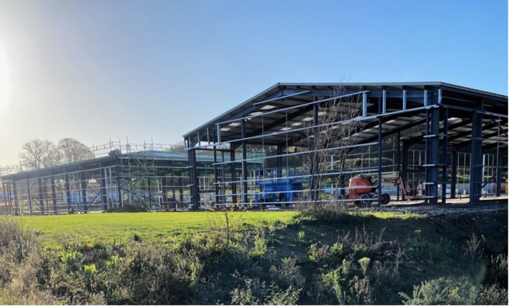 industrial unit in the process of being constructed