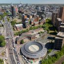 aerial view of Leeds city