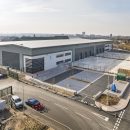aerial view of industrial units