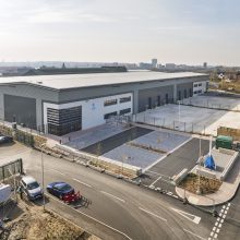 aerial view of industrial units