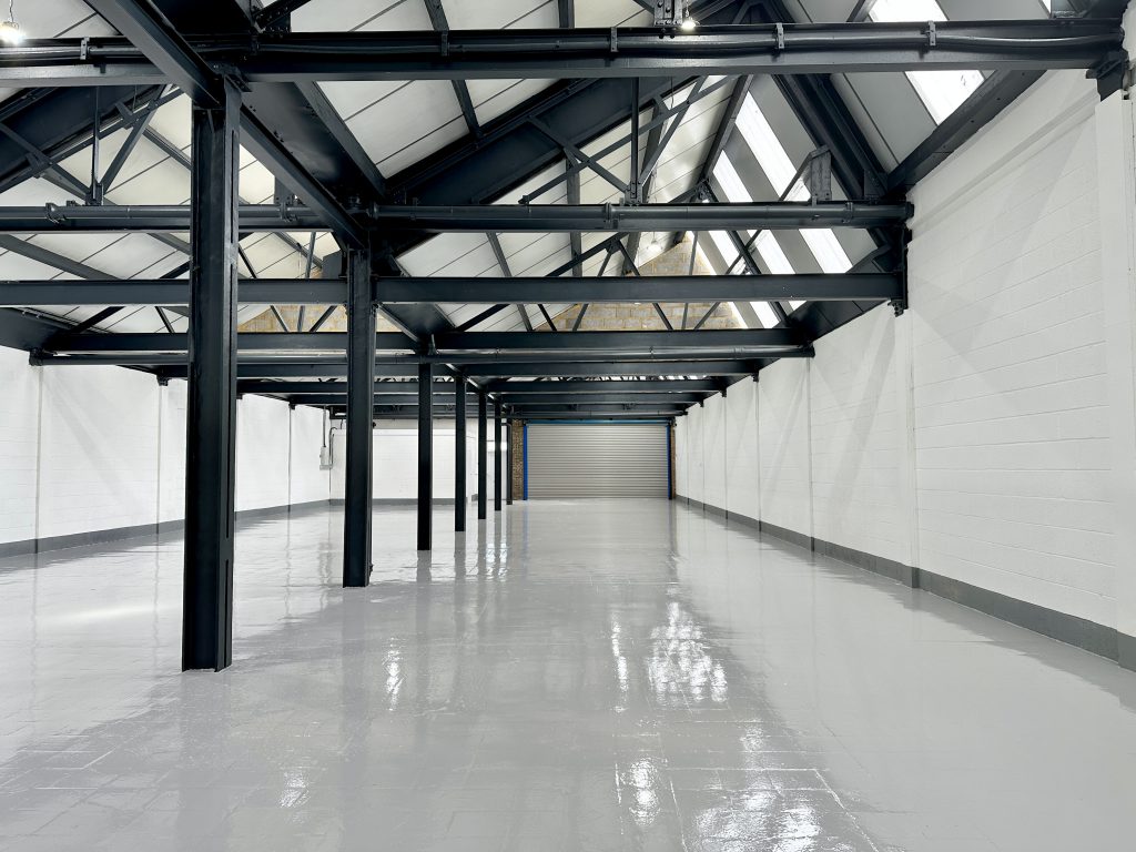 interior of an empty open plan warehouse