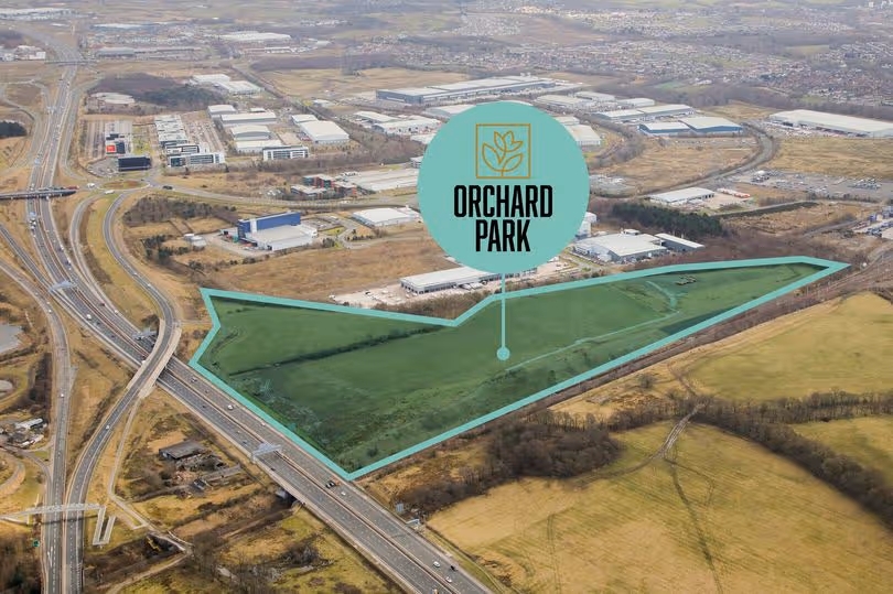 aerial view of development land