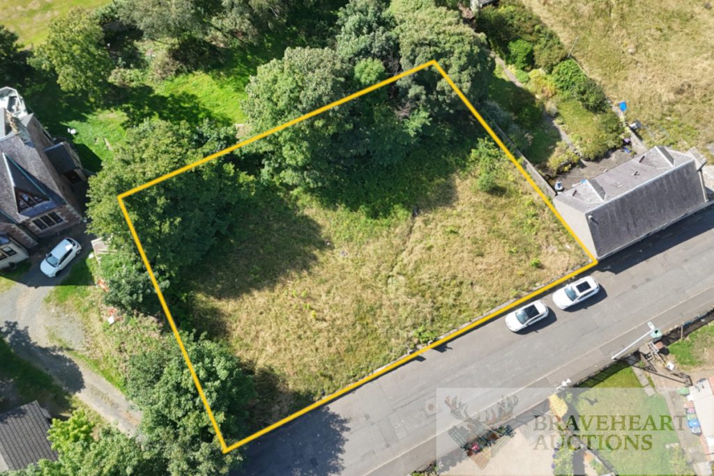 aerial view of plot of land